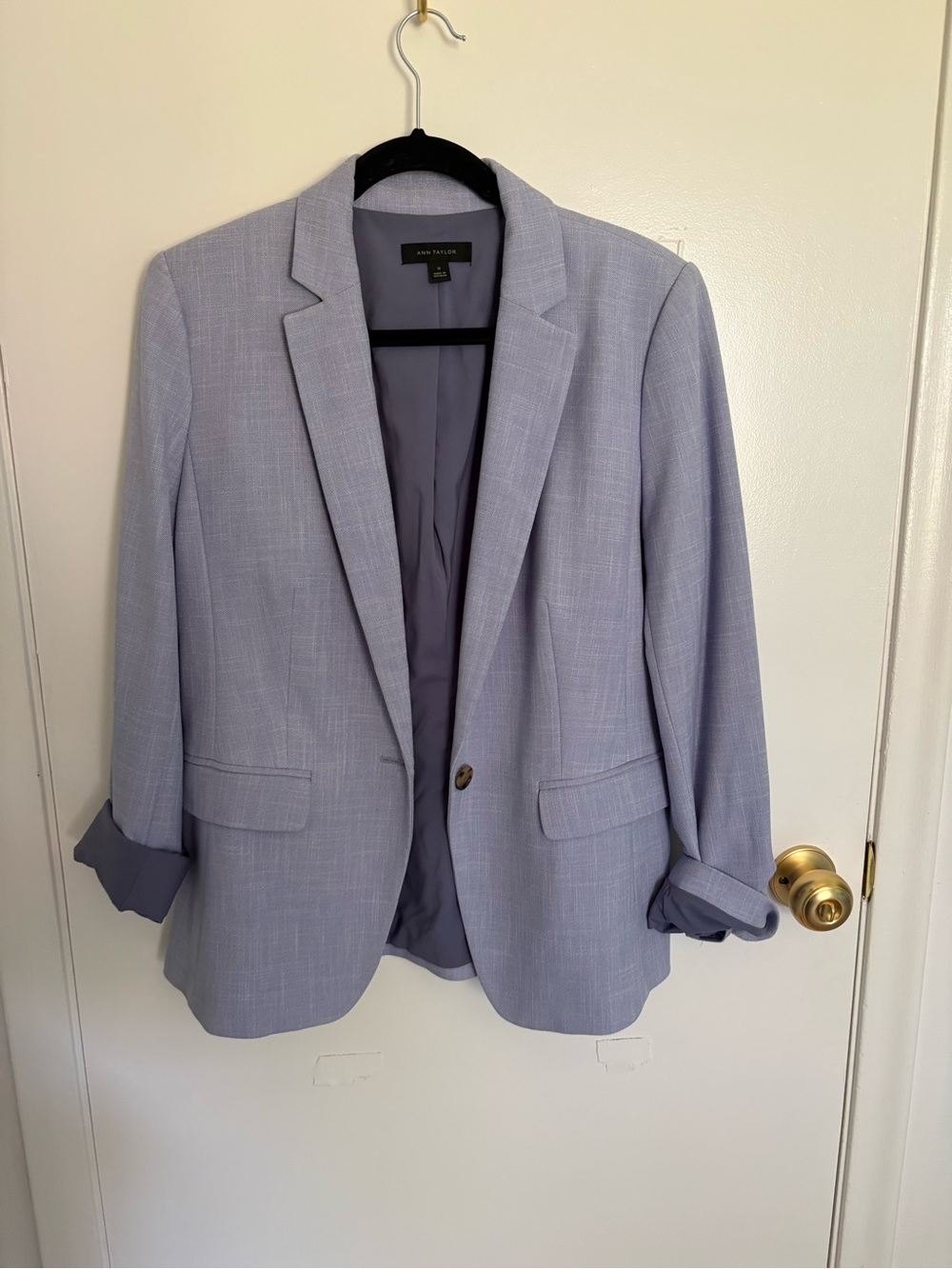 Ann Taylor Lavender Women's Single-Button Blazer
